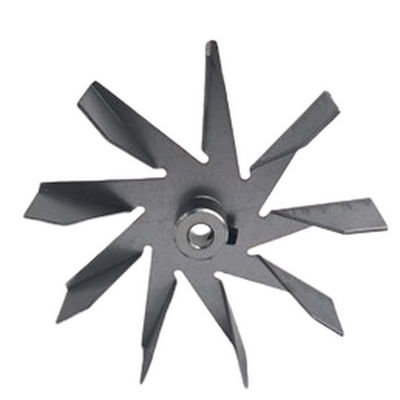 114 mm Diameter Kamfen Fan 9 Blades gegalvaniseerd plaat voor Pellet Stove