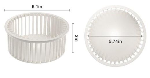 6.1" diameter ventilatorwiel voor PP-materiaal